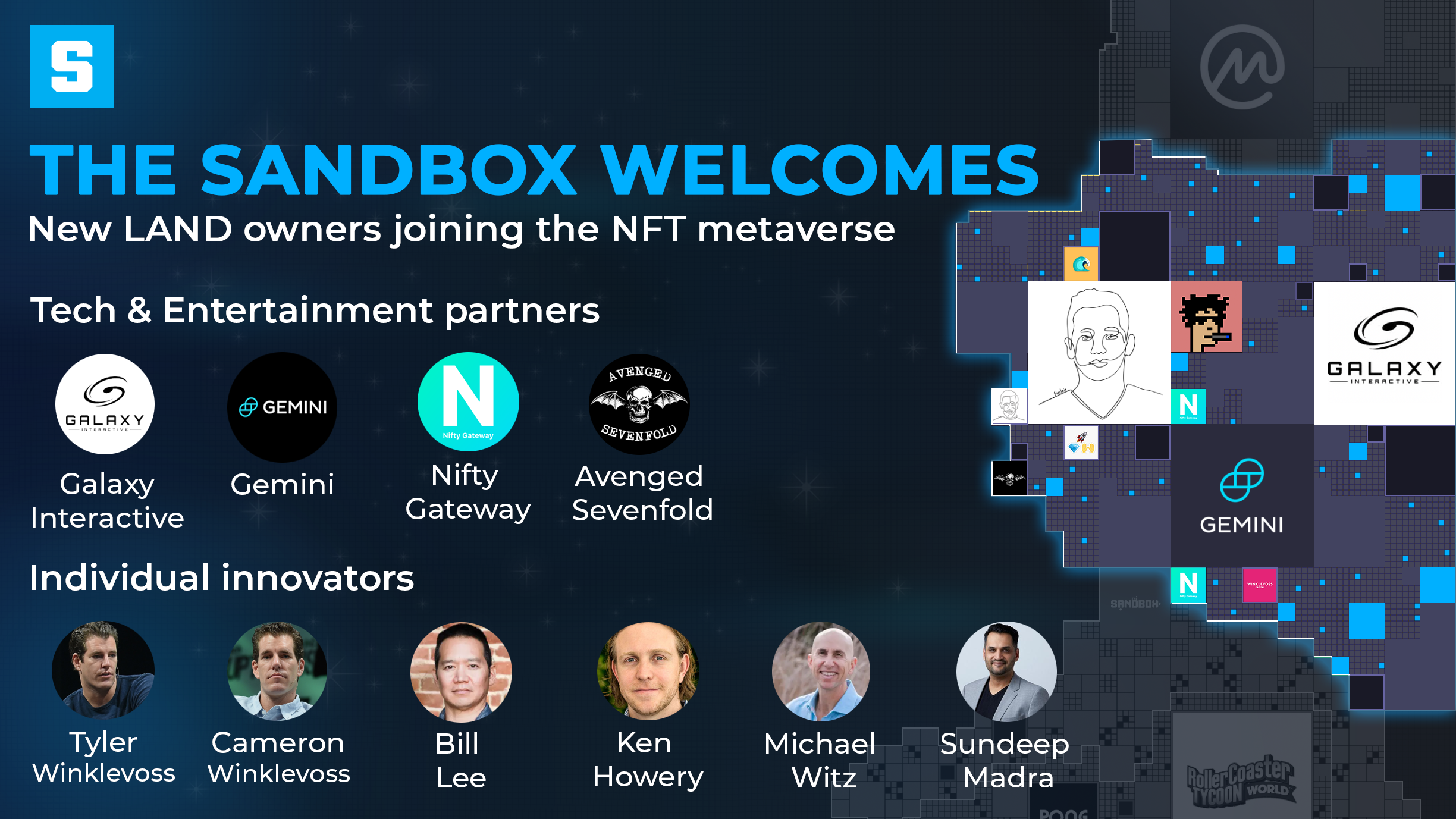 The Sandbox Attracts Strategic Gaming & Silicon Valley Partners to build  Virtual Lands in its NFT Metaverse | by The Sandbox | The Sandbox | Medium