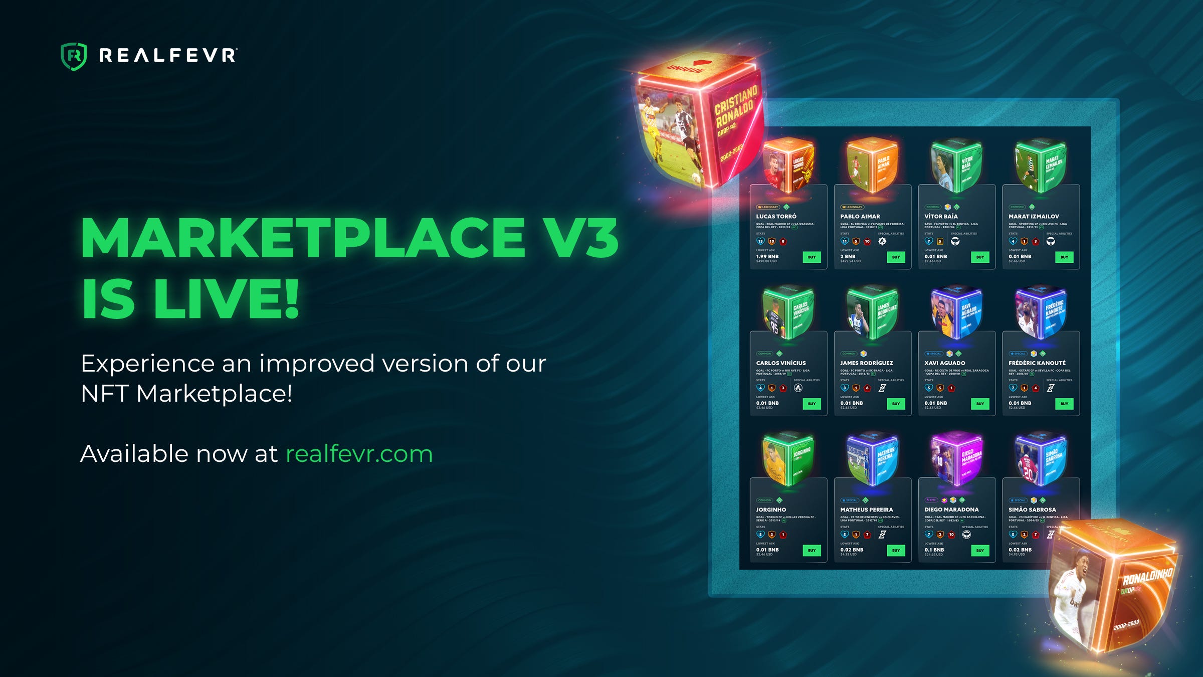 Marketplace V3 is Live!. Say hello to Marketplace V3 — a… | by RealFevr |  FEVR Token | Medium