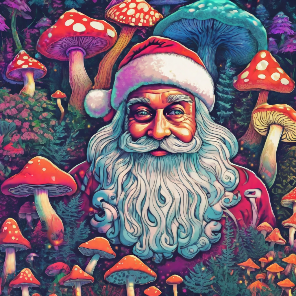Santa Claus and the Psychedelic Connection: The Trippy Tale of Magic  Mushrooms and Flying Reindeer | by Tay | Medium, image size:1024x1024