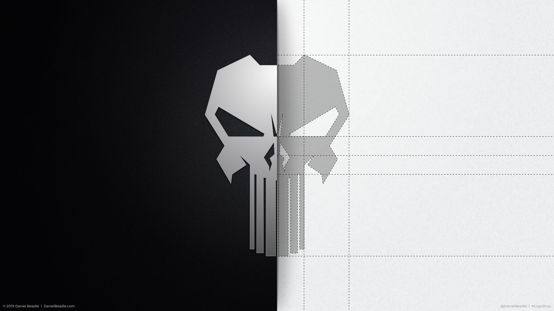 Punisher / Skeleton Mashup Sticker Decal – B3 Customs, image size:1920x1080