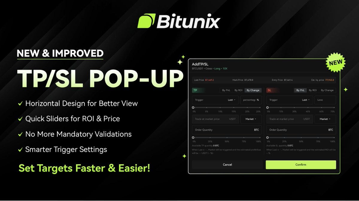 Bitunix Revolutionizes TP/SL Trading: A Smarter, Faster Experience! | by  FONIE | Medium
