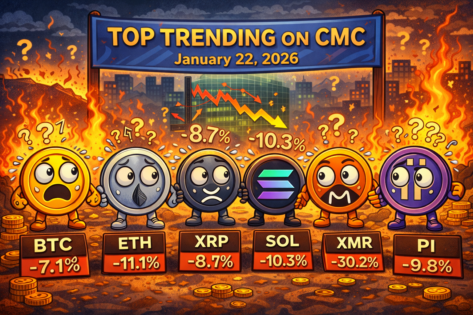 6 Top Trending Cryptos on CMC on January 22, 2026 | by Jawad Hussain |  Coinmonks | Jan, 2026 | Medium