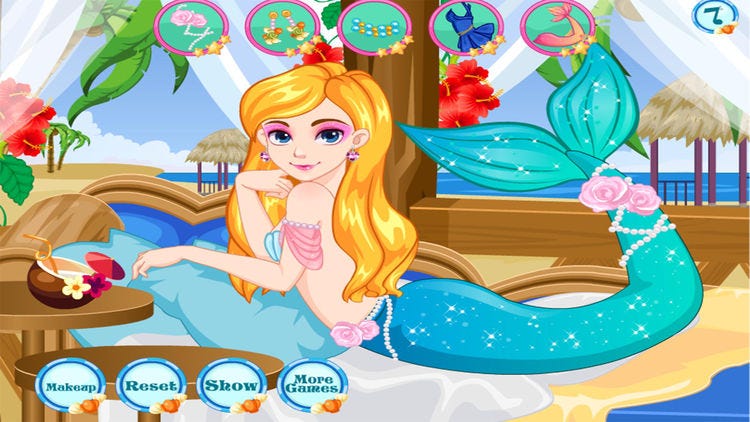 chinese dress ladies Princess Mermaid Dress Up Games