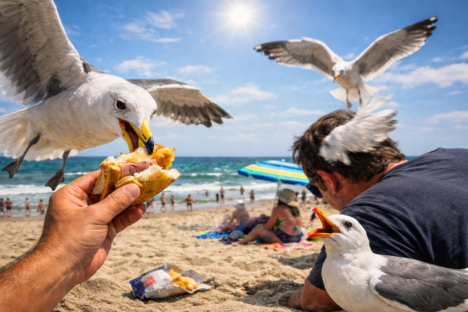 Guests on the Shore. A Seagulls Beach | by Debbie's Reflection | Curated Newsletters | Jan, 2026 | Medium