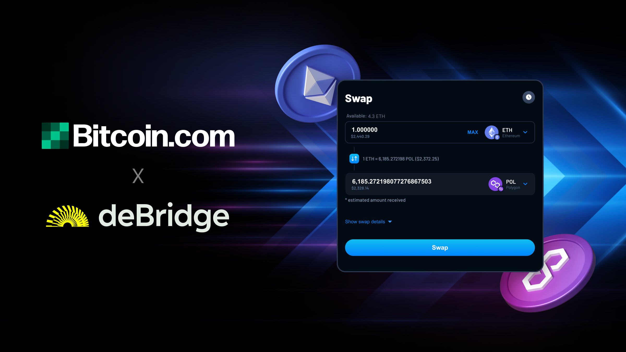 Bitcoin.com Upgrades Cross-Chain Swaps for Faster, More Efficient,  Permissionless Trading | by Bitcoin.com | Bitcoin.com