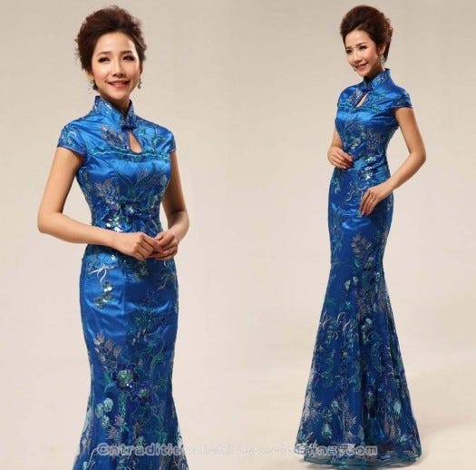 princess polly baby blue dress How To Buy A Traditional Chinese Dress? | by Cui Hei