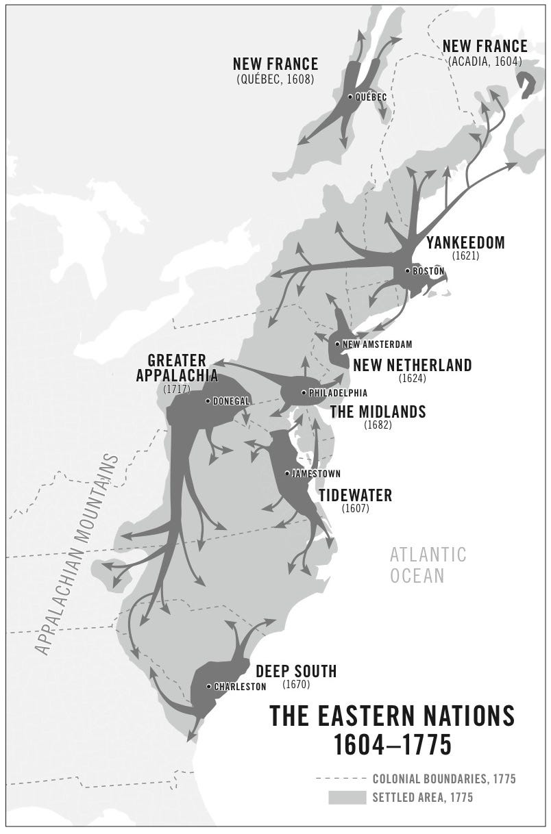 The Almost Civil War of 1789. The colonies had fought one another… | by  Colin Woodard | Medium, image size:804x1218