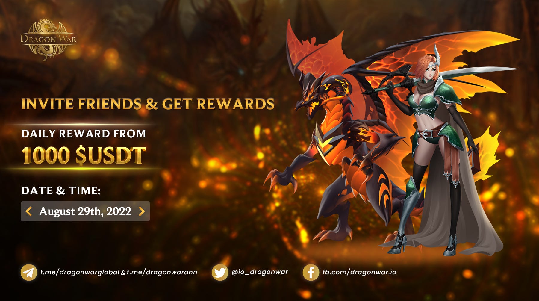 Invite friends to Get Rewards Referral Event | by DragonWar Official |  Medium
