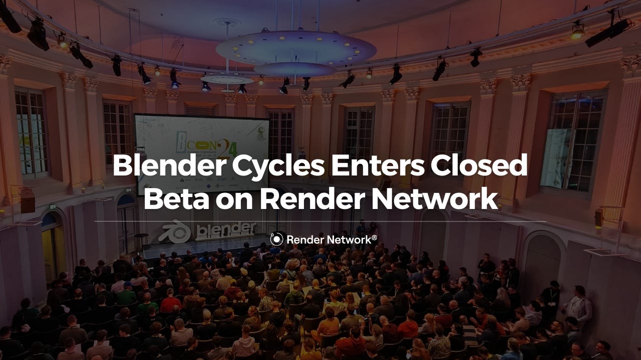 Blender Cycles Enters Closed Beta on The Render Network | by Render Network  | Medium