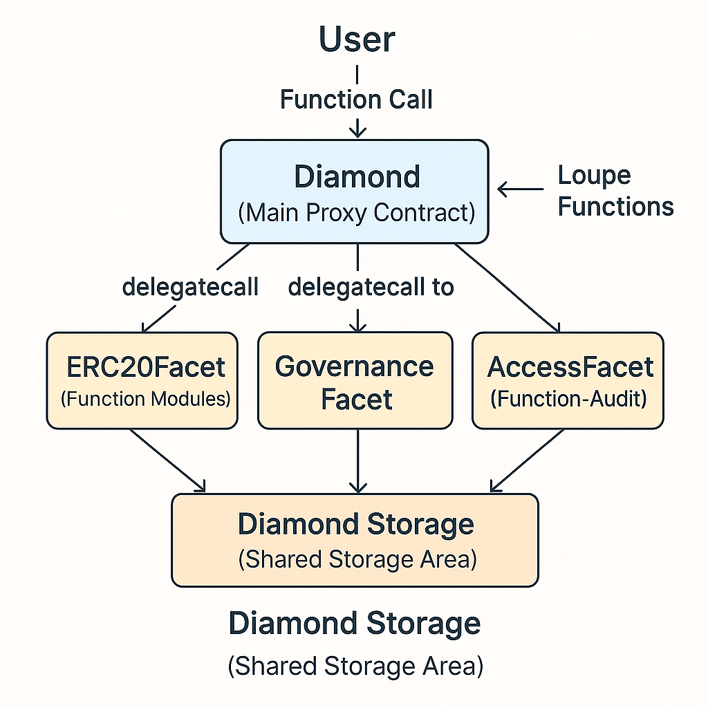 The Diamond Pattern in Solidity: Solving the Smart Contract Size Crisis |  by Carine Insights | CoinsBench