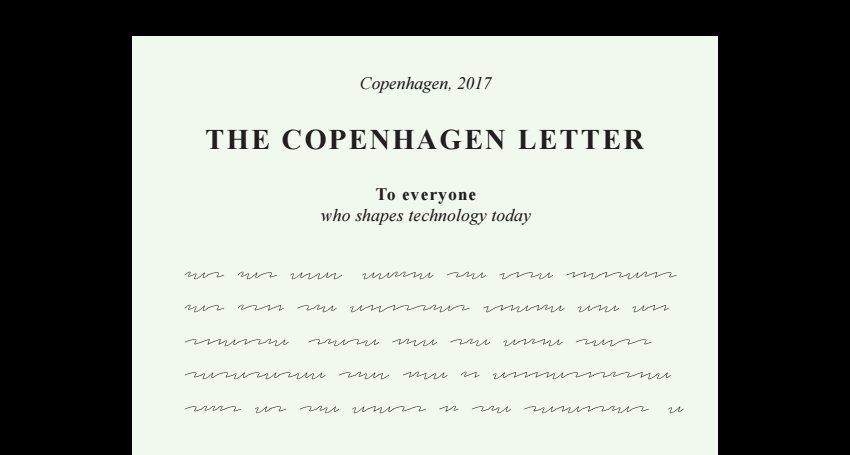 To sign visit: https://copenhagenletter.org/