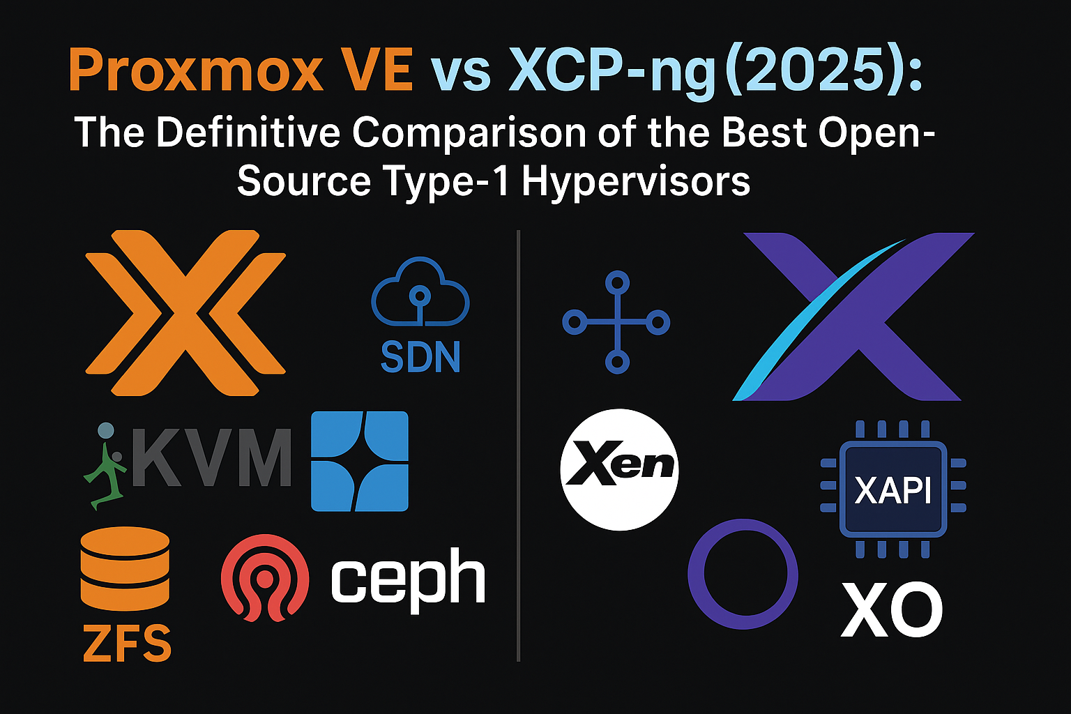 Proxmox VE vs XCP-ng (2025): Why Proxmox VE Wins for Most Open