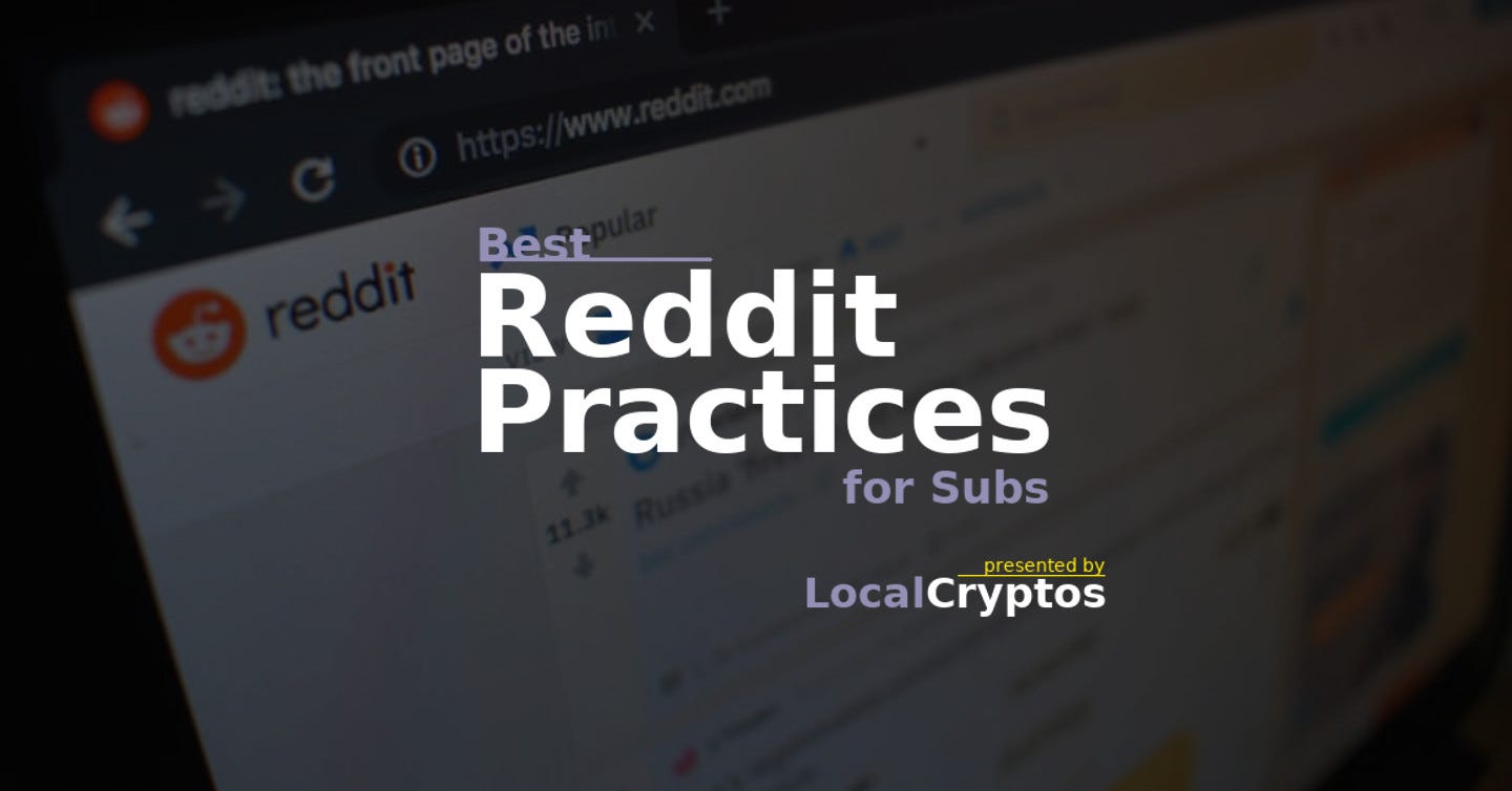 Upgrade your subreddit with these best Reddit practices | by Sam Aiken |  Crypto Punks | Medium
