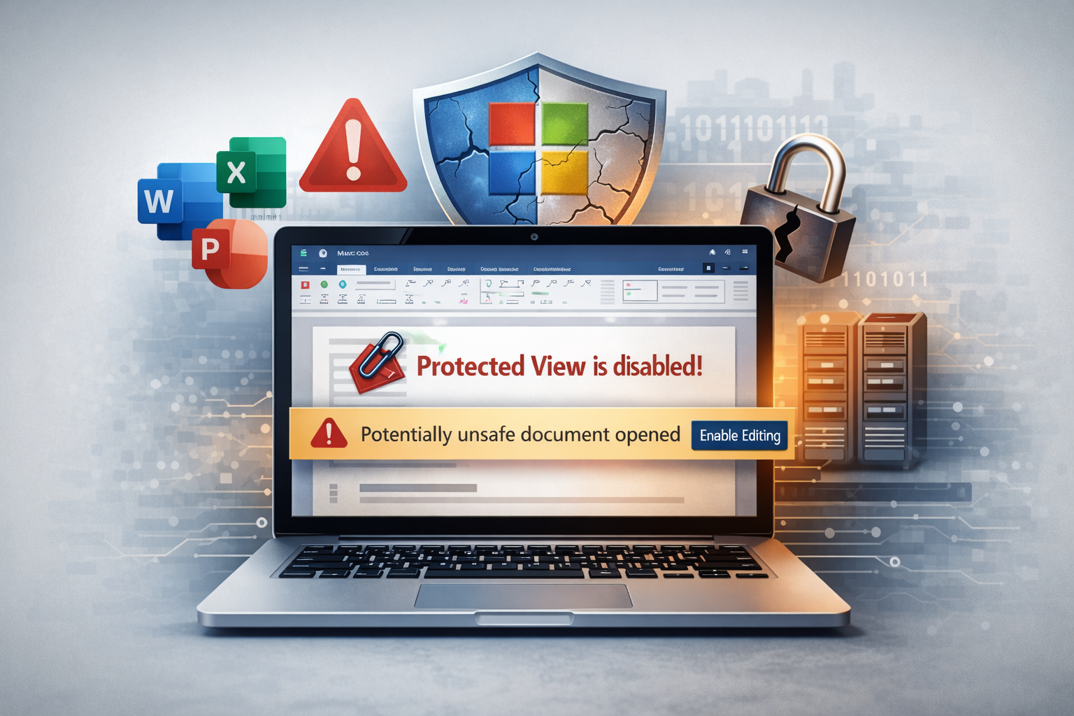 🛡 Microsoft Office Protected View Disabled — Real-World