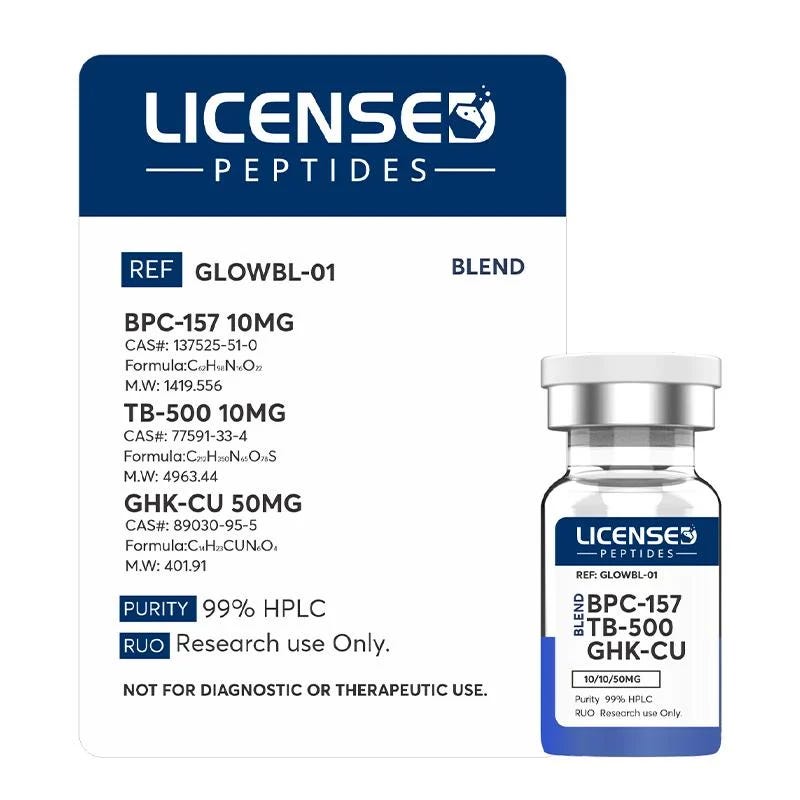 bpc 157/tb500 blend microdsosing chart BPC-157 5mg / TB-500 Recovery Stack (Wolverine Blend) – Calibrate Hydration main image 1