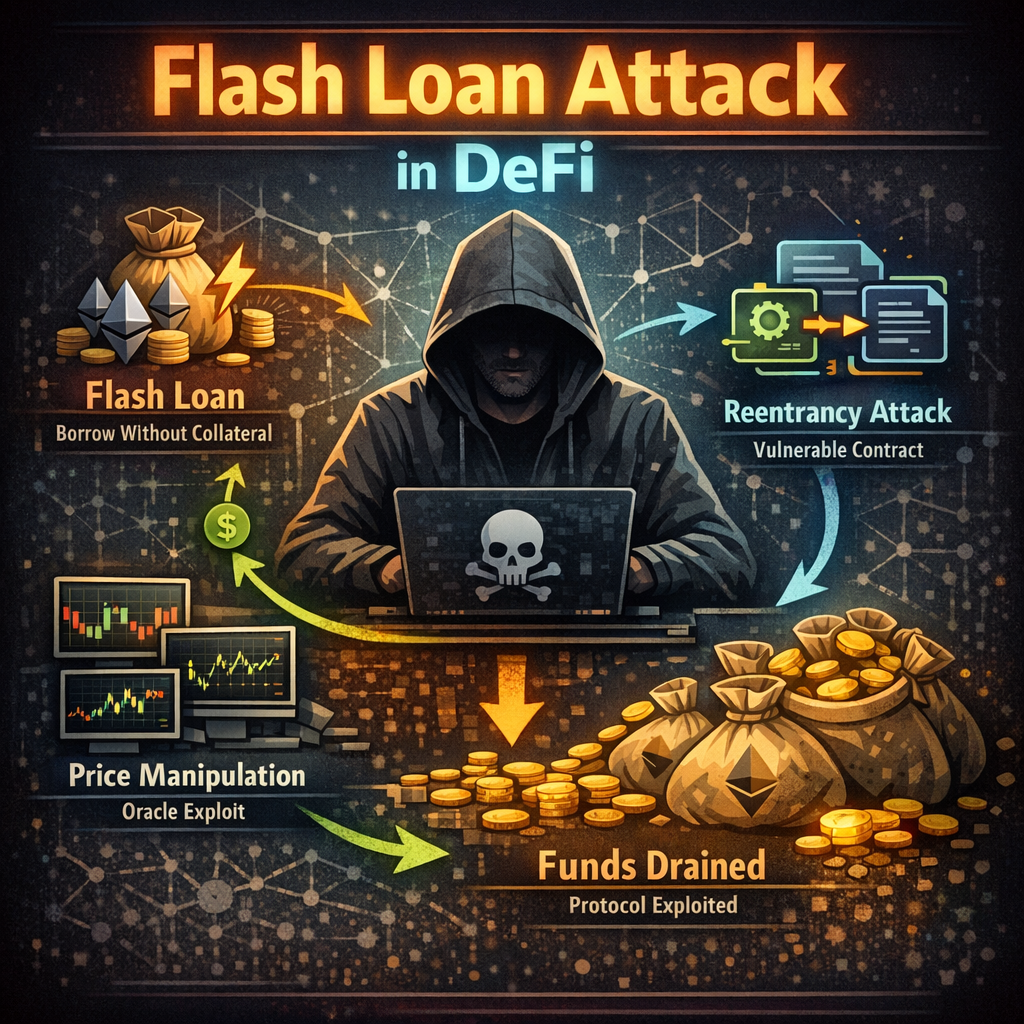 The Anatomy of a Flash Loan Attack: How Reentrancy Meets Price Manipulation  in DeFi | by PMartin | Jan, 2026 | CoinsBench
