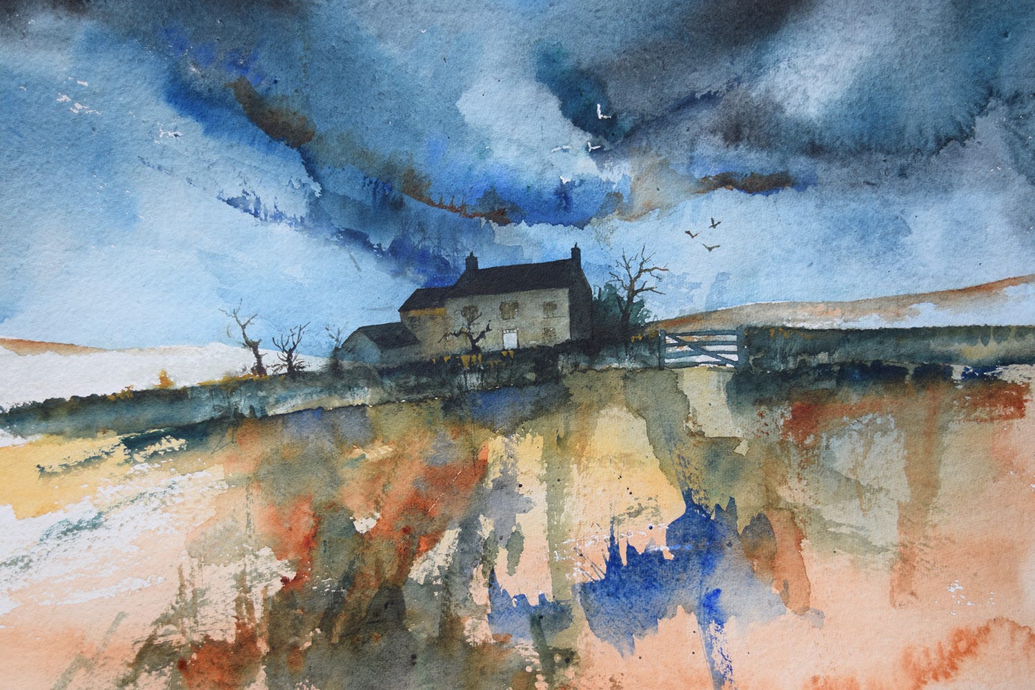 Watercolor Tutorial: Painting A Cottage In A Storm | by