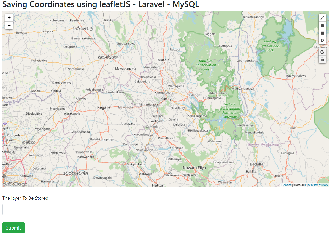 Saving, Retrieving and Displaying a Map Layer using LeafletJS