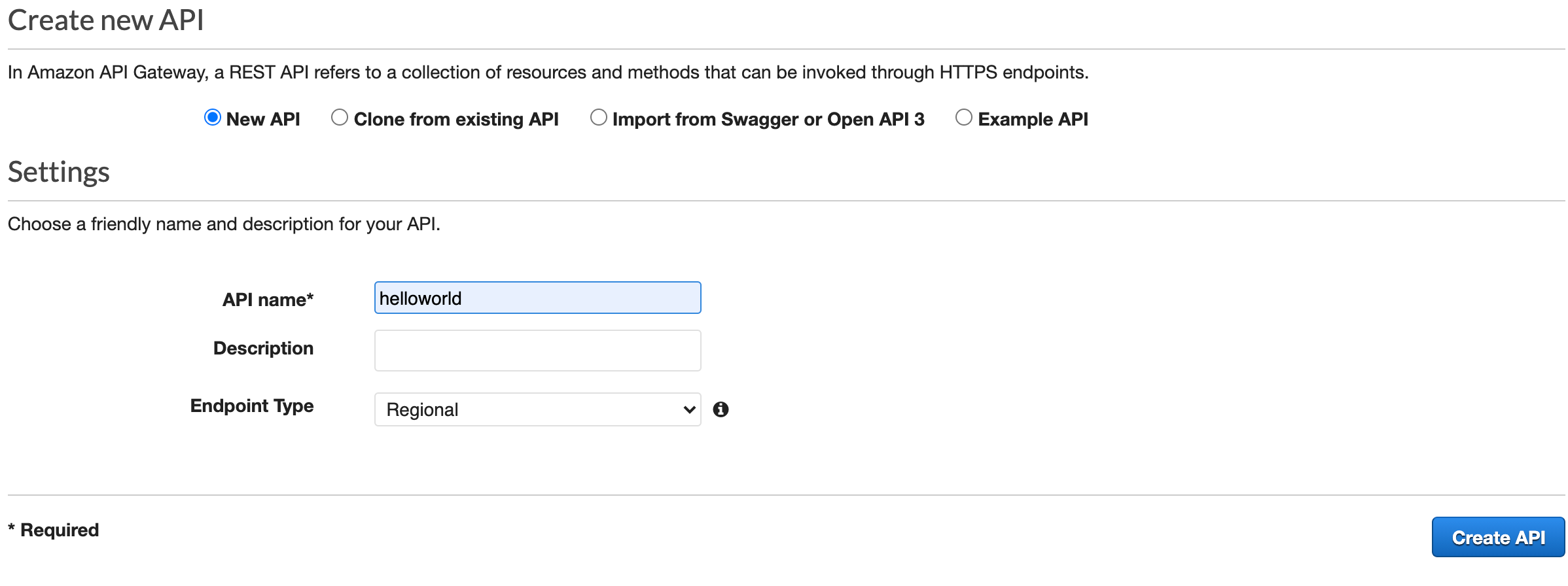 Creating REST API (Screenshot by Author)