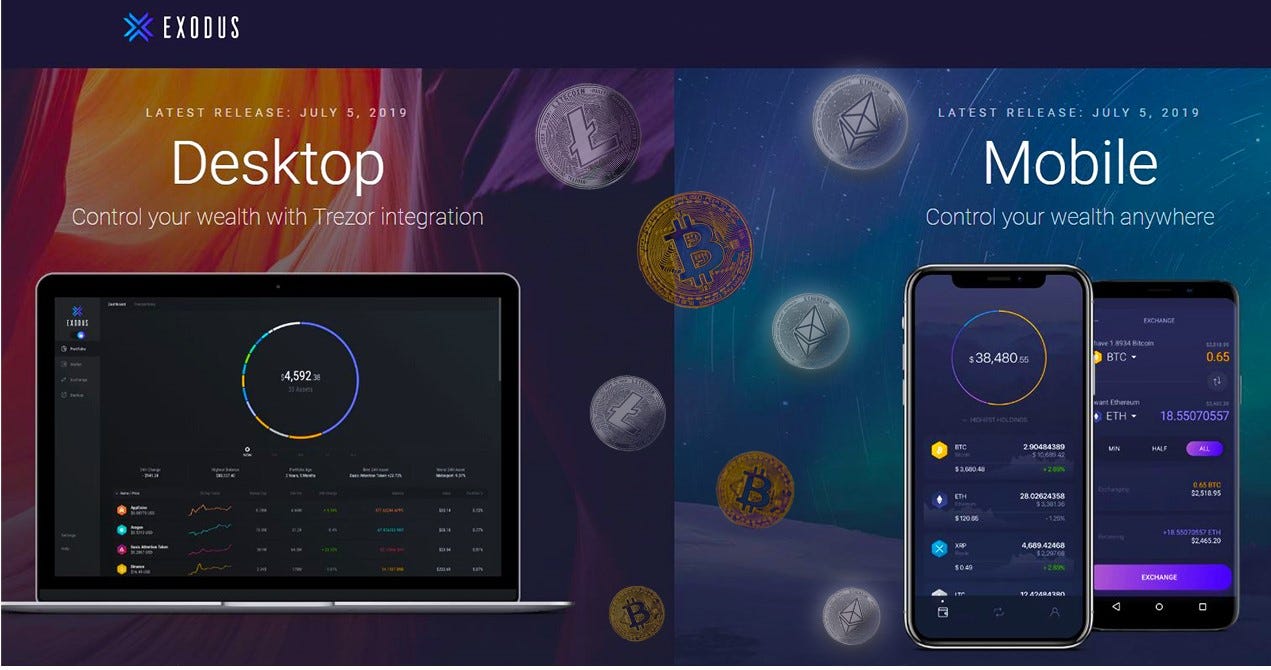 How to Crypto: die Exodus Wallet App | by Flavia Baldassarri | Crypto Tree  | Medium
