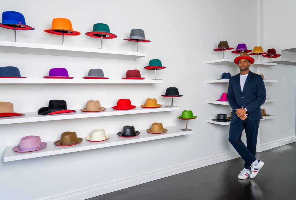 KEITH AND JAMES GREEN BRIM HAT Flawless CrownsKeith And James Mean Green King Fedora Hat  main image 3
