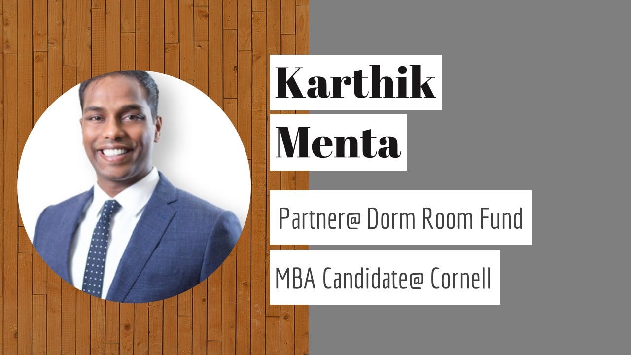 Interview #5 — Karthik Menta. Impact driven, family oriented, and… | by  Kamesh | Pay to Play | Medium
