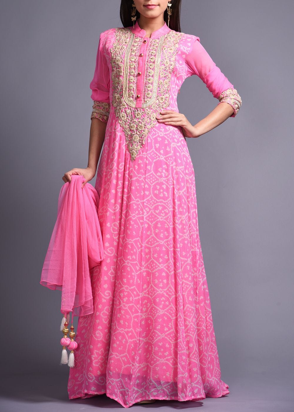 anarkali dress sleeves design Anarkali frock designs for women