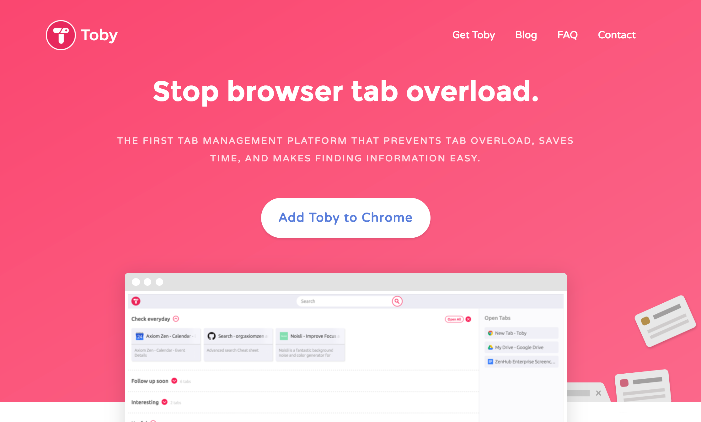 Toby: Trello for browser tabs. Toby is a free Chrome Extension that… | by  David Chang | ReviewMonster | Medium