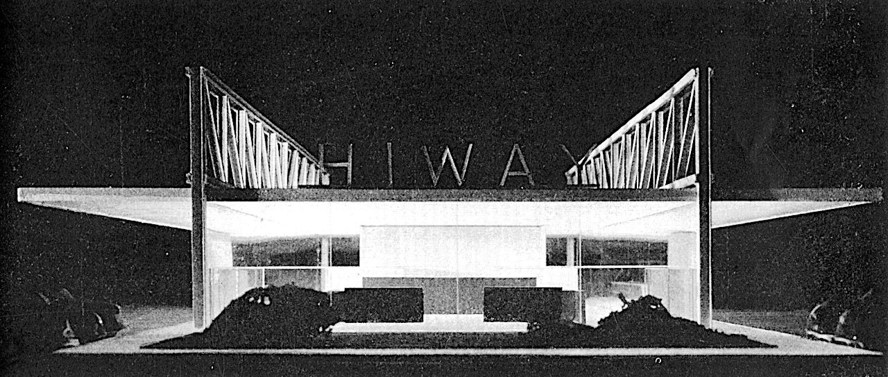 When Mies designed a drive-in. Fast food never had it so good