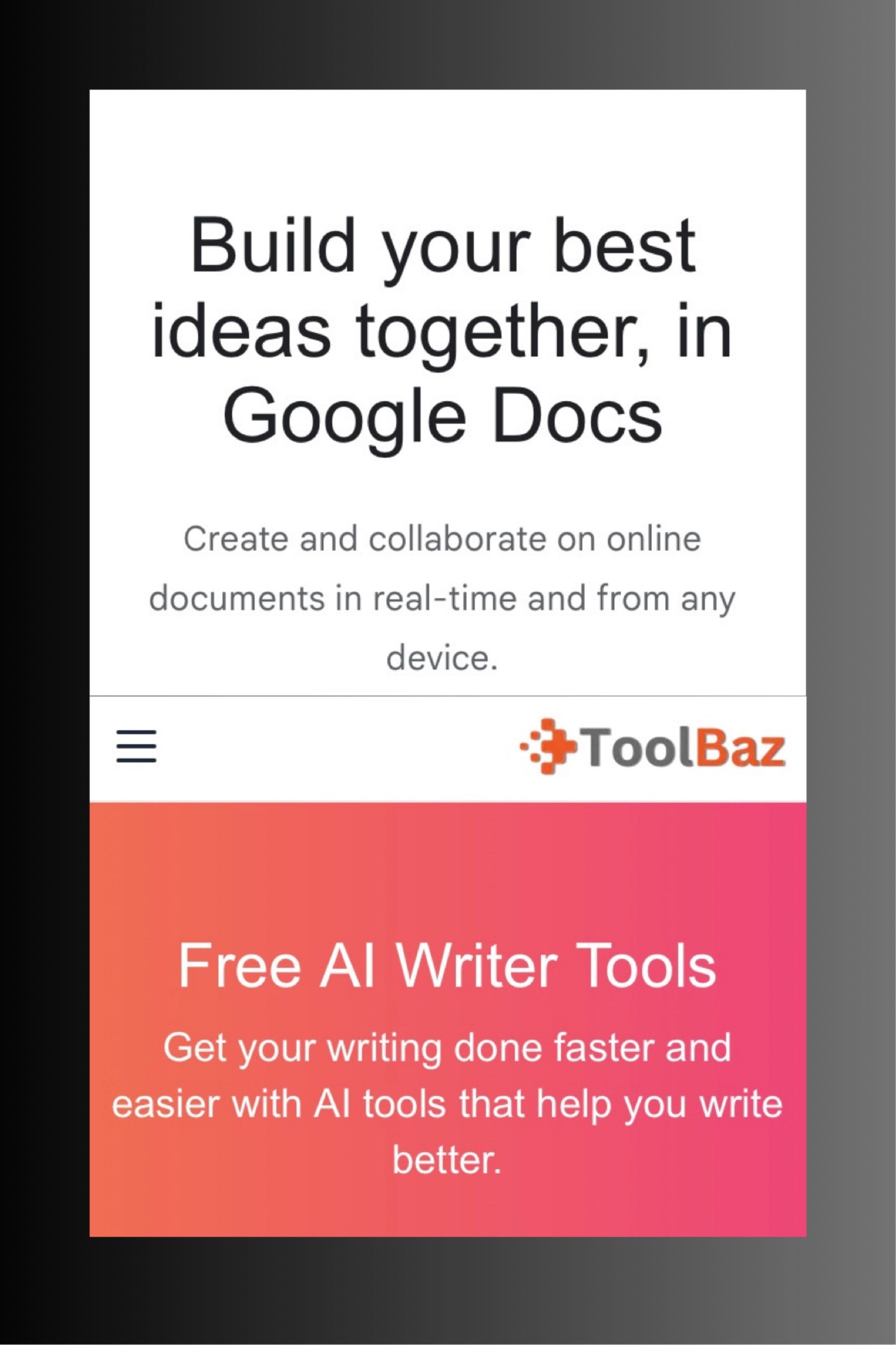 Why I Use Toolbaz & Google Docs. A good workflow is half the battle | by  Ryan Jay | Work, Earn, Love | Dec, 2025 | Medium
