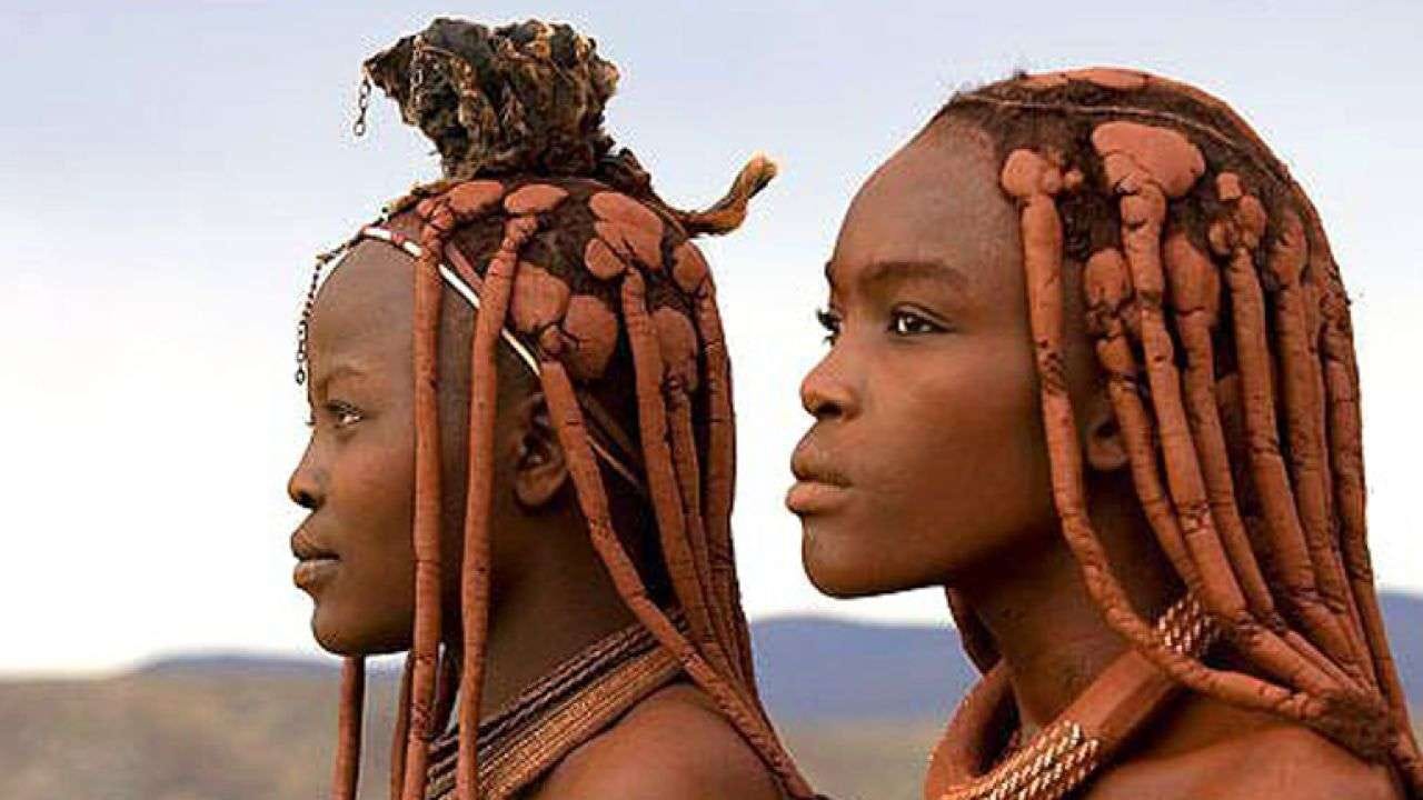 Traditional Himba family