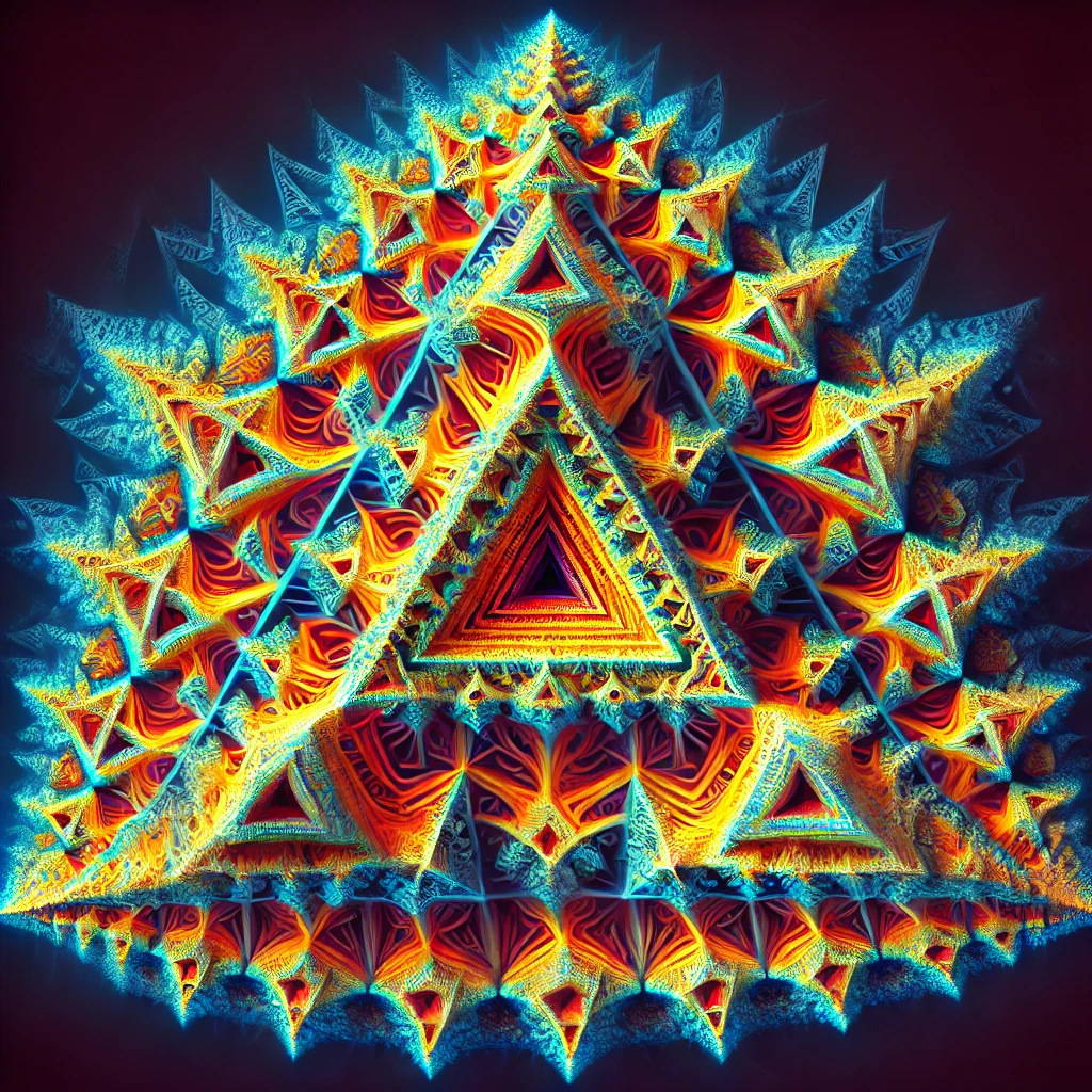 Curiosity of Triangles: Geometric Wonders | Medium, image size:1024x1024