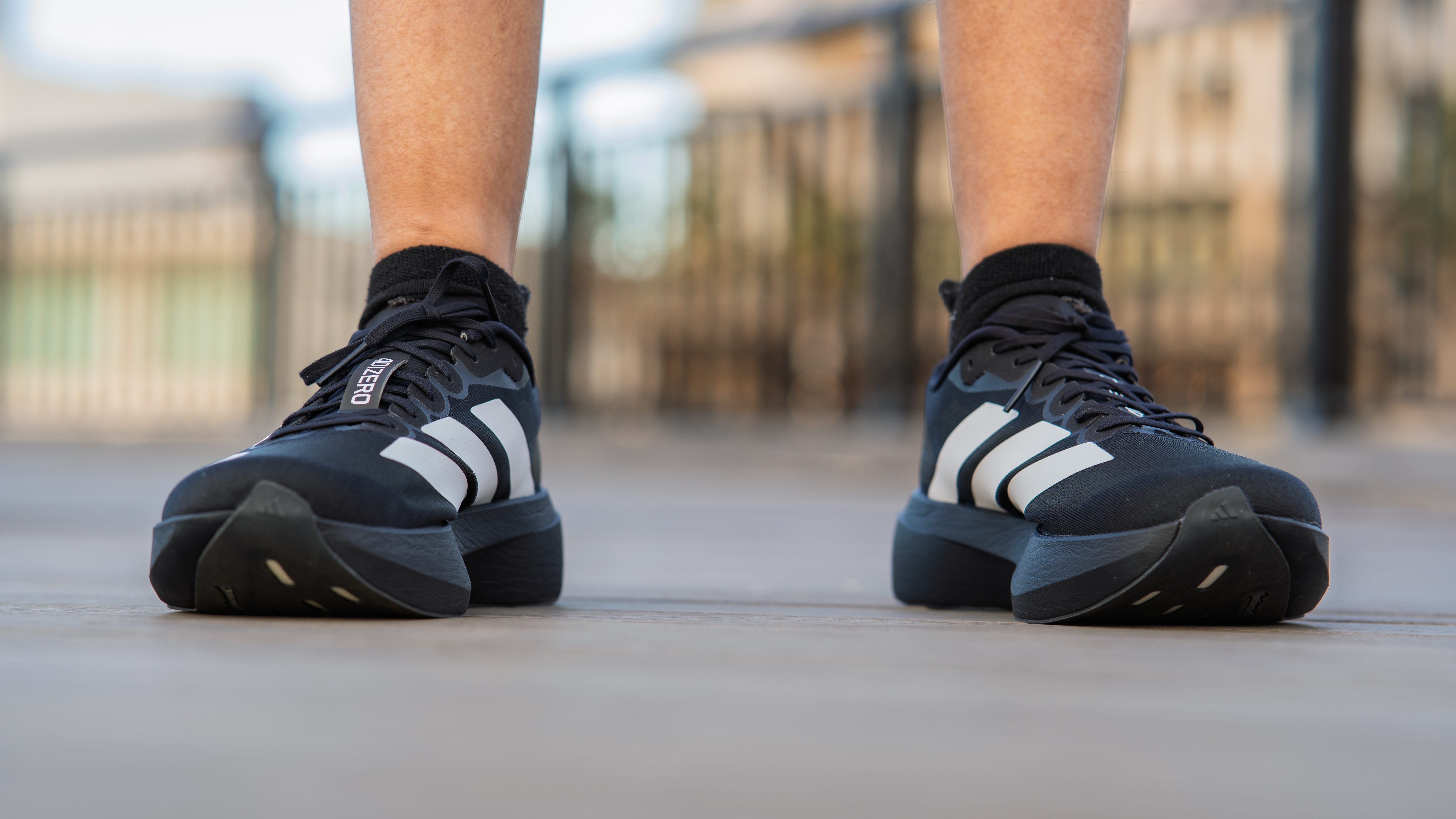 adidas adizero Evo SL 28cm ネイビー/イエロー Running shoes