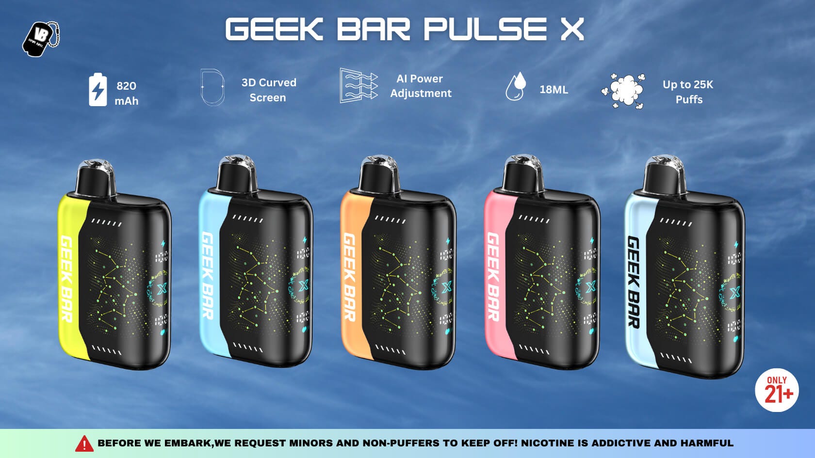elf bar vape uk GEEK BAR PULSE X 25K 100% AUTHENTIC SAME DAY SHIPPING main image 0