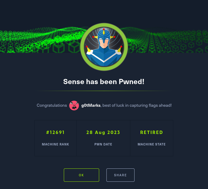 HTB] Sense Writeup. This is a write-up of Sense on Hack The