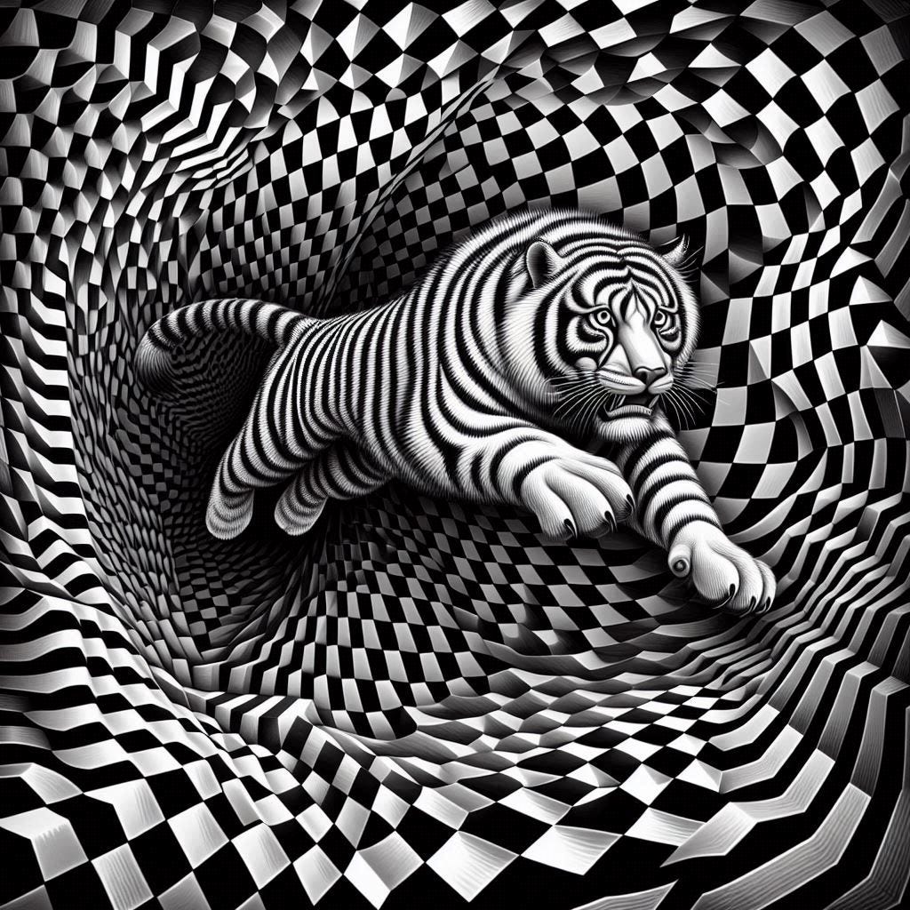 AI Op Art Illusions Come Alive: Hypnotic 3D Animations With Depth