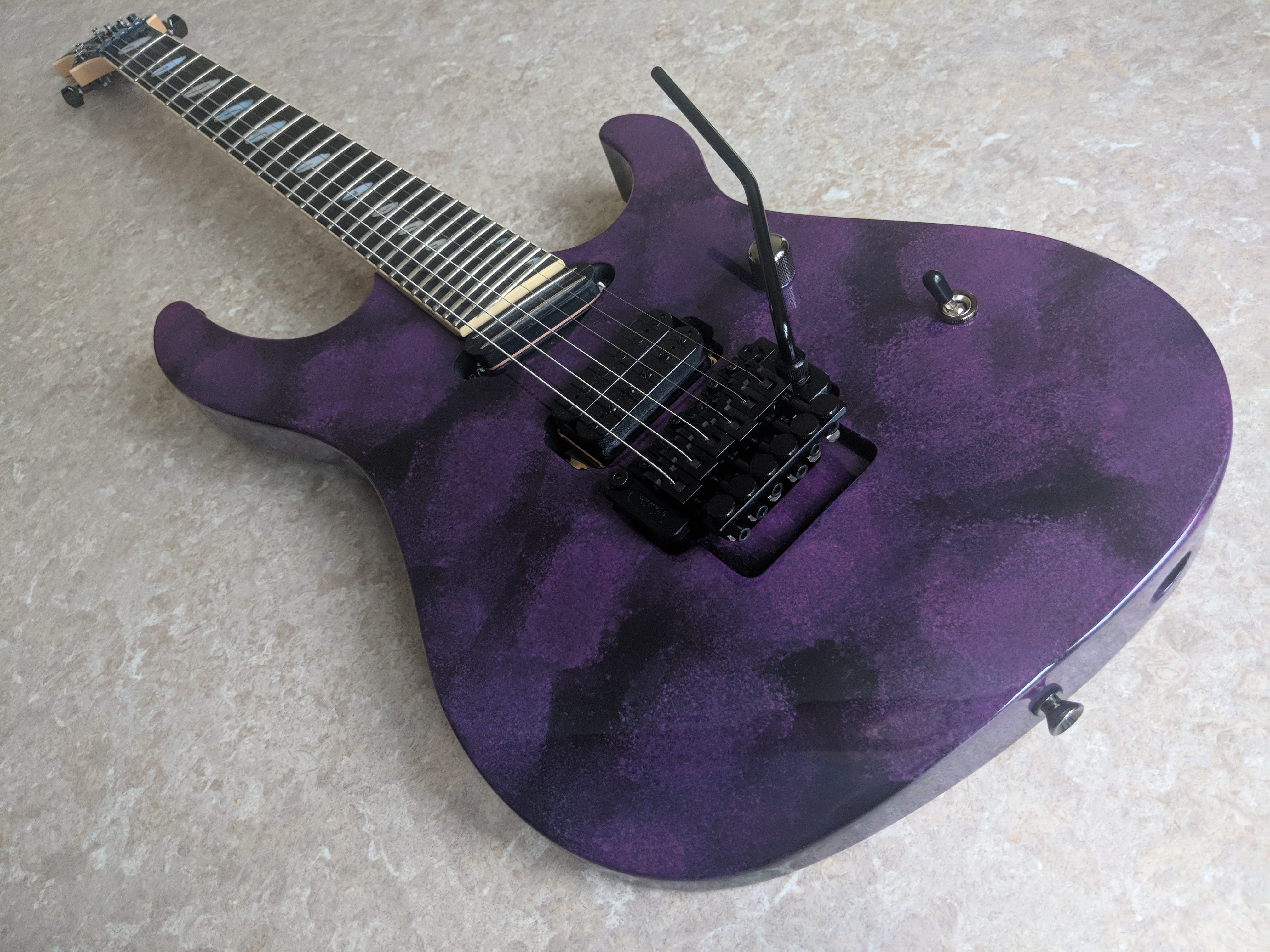 ギター Caparison Horus M-3 EF Black Rose Caparison Guitars Horus-M3 - Trans Spectrum Black with Ebony