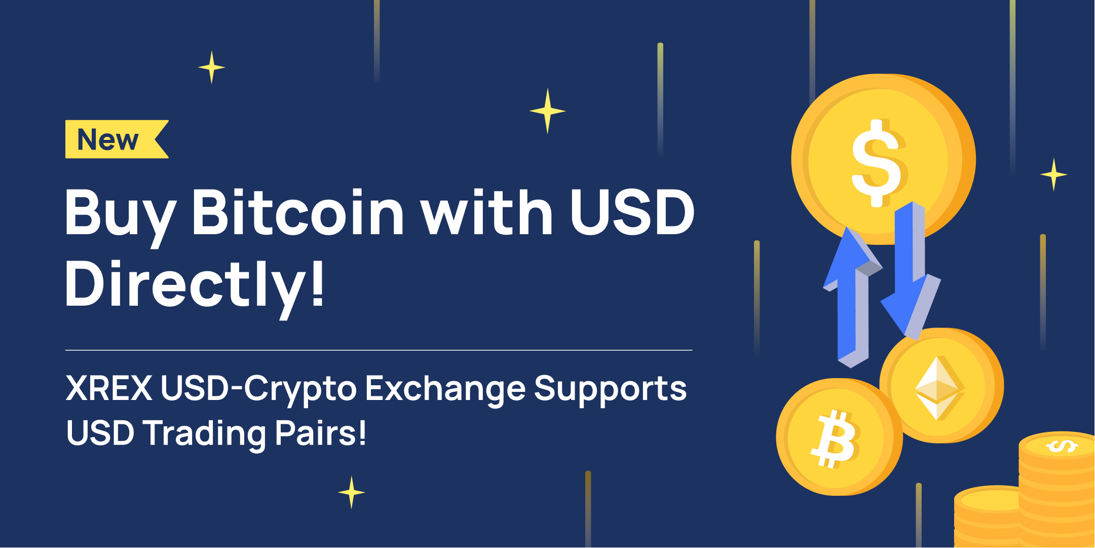 Buy Bitcoin with USD Directly! XREX USD-Crypto Exchange Supports USD  Trading Pairs! | by The XREX team | XREX