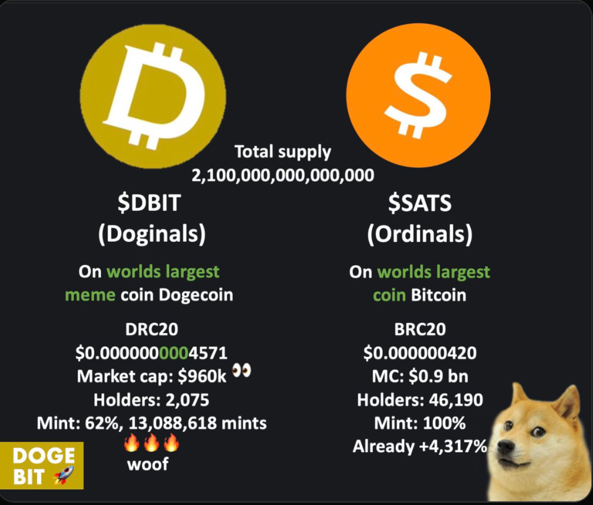 Is $DBIT the $SATS of $Dogecoin?. A digital scratch-off ticket that could…  | by Old School Crypto | Medium