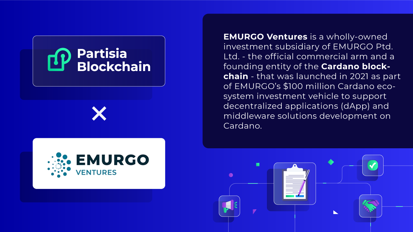 Partisia Blockchain Partners With Cardano Co-Founding Entity, Emurgo  Ventures! | by Partisia Blockchain Foundation | Partisia Blockchain | Medium
