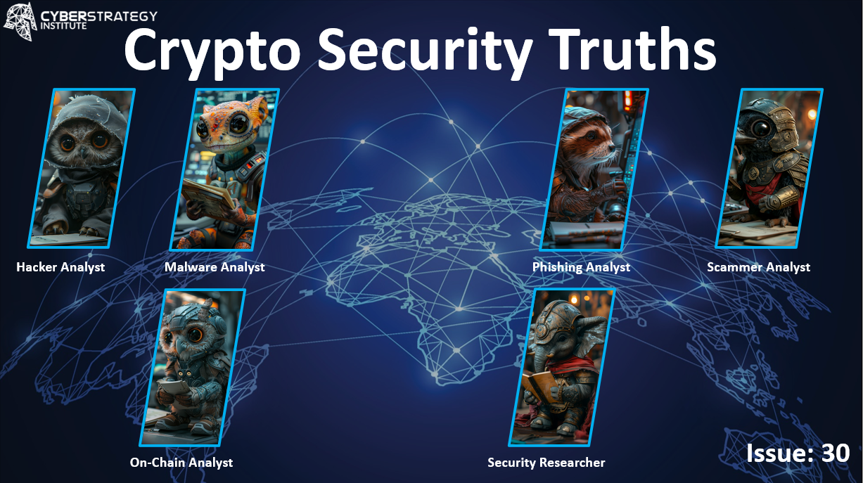 Scammers, Hacks, & Phishing as We Deliver Insights to Keep You Safe — “ Crypto Security Truths”: Issue 30 | by Cyber Strategy Institute | Medium
