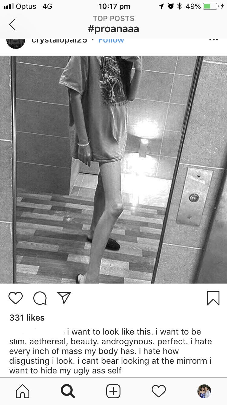 INSTAGRAM HAS AN EATING DISORDER. #thinspo#skinny#bones#thinspiration#proa…  | by Sara Panebianco | Medium, image size:750x1334