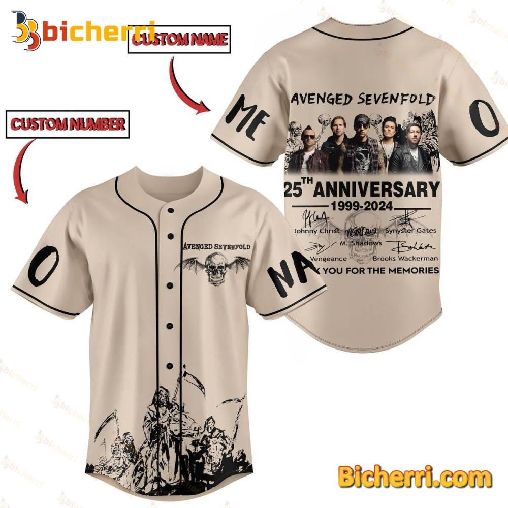 25 Years of Avenged Sevenfold with the 1999–2024 Baseball Jersey