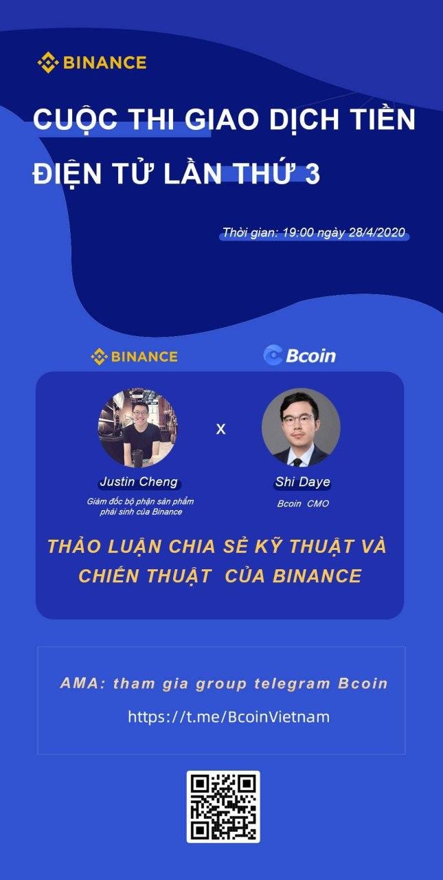 Nội dung AMA đã diễn ra giữa Giám Đốc bộ phận sản phẩm phái sinh của  Binance là Justin Cheng và… | by Bcoin official | Medium