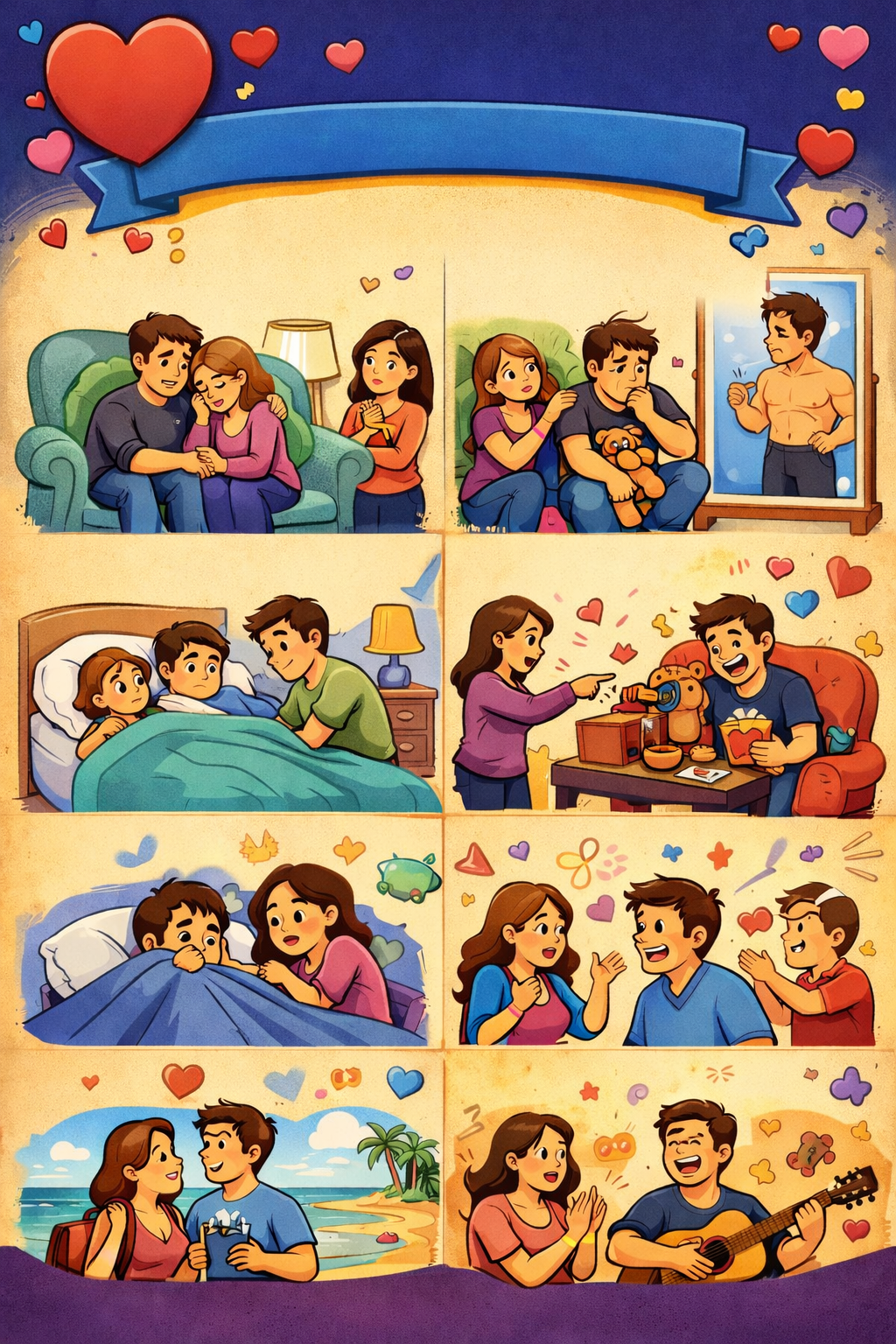 Marriage Day Social Media Post Flat Cartoon Hand Drawn Templates Background  Illustration 34984743 Vector Art at Vecteezy, image size:1024x1536