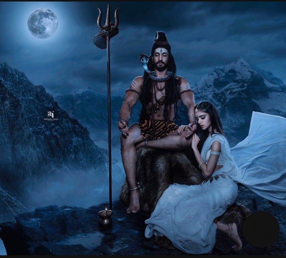 The tale of Shiva and Parvati. My version of the classical Hindu… | by Dr.  Sameer Patro | Medium, image size:942x851