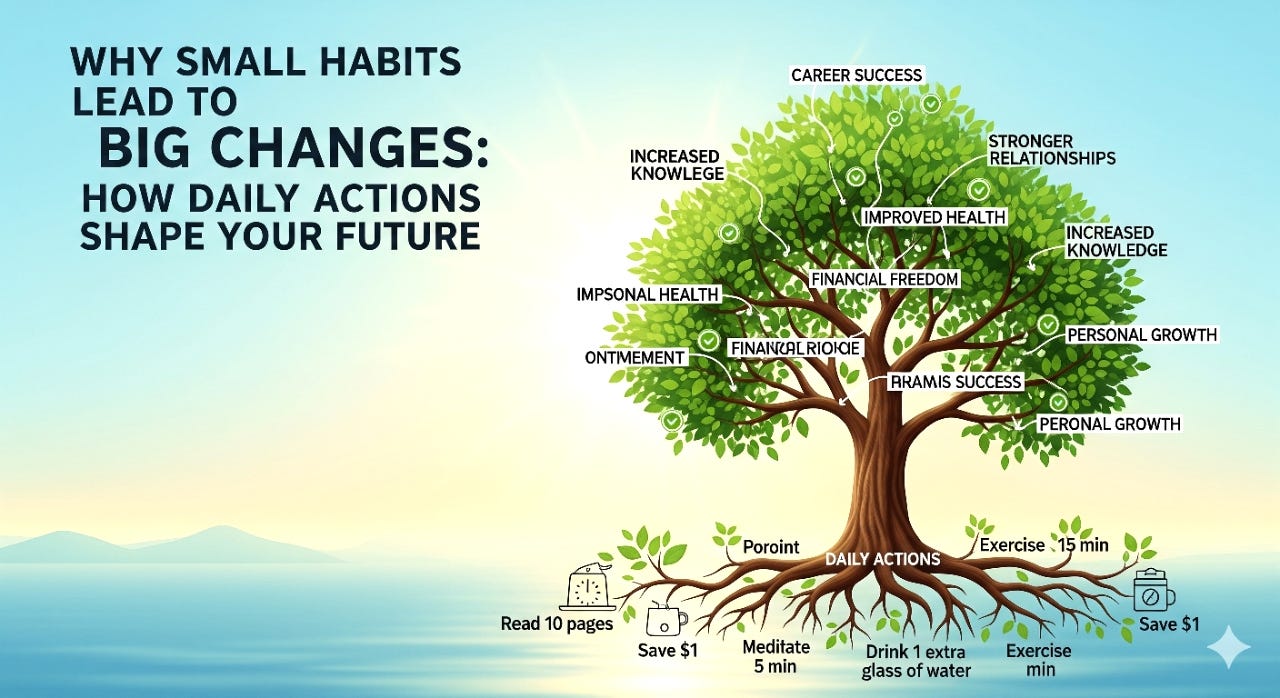 Why Small Habits Lead to Big Changes: How Daily Actions Shape Your Future |  by MindRise Daily | MindRise Daily | Medium