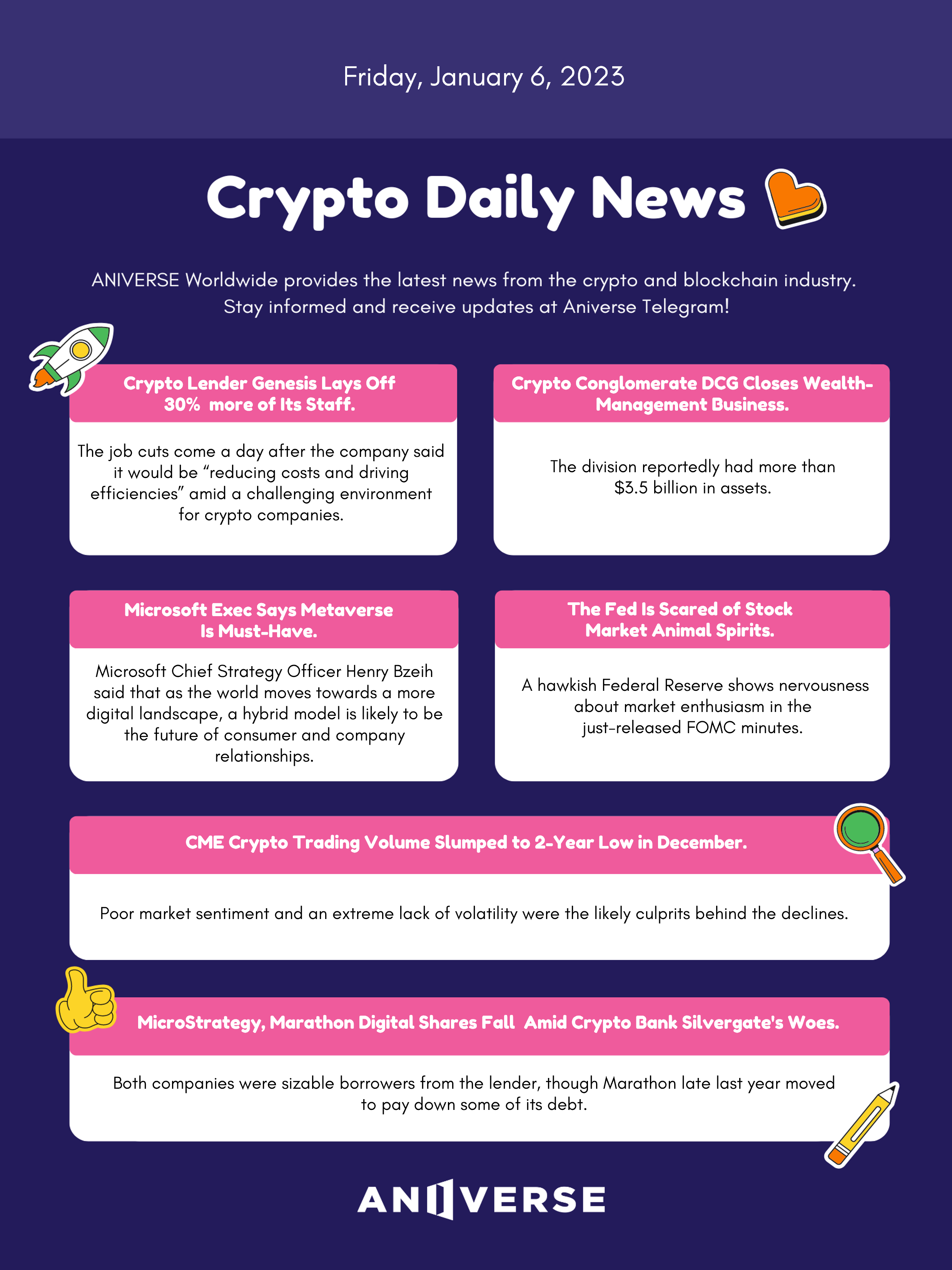 ANIVERSE Crypto Daily News_Jan 6, 2022💌 | by ANIVERSE | ANIVERSE | Medium