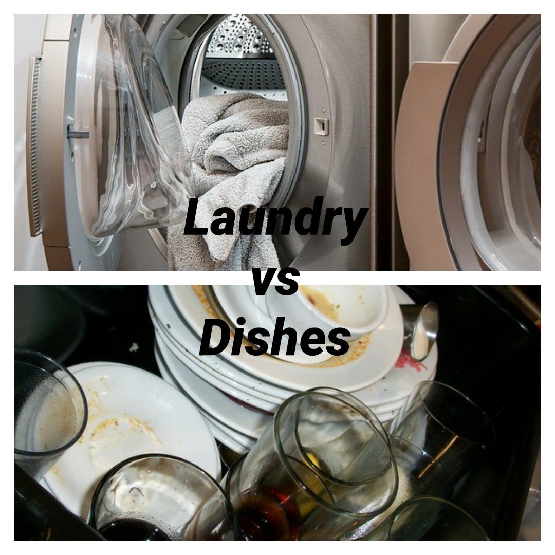 Laundry vs Dishes. There is no doubt that everyone hates… | by Tracey |  Medium, image size:1080x1080