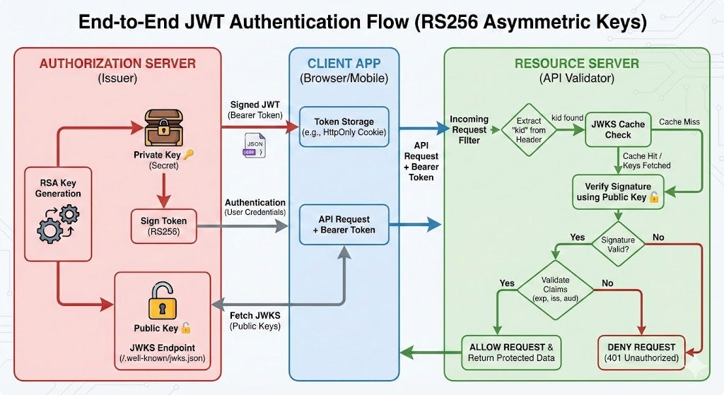 JWT Authentication End-to-End. Token Generation, Validation, JWKS